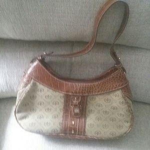 Liz Claiborne small brown and tan purse